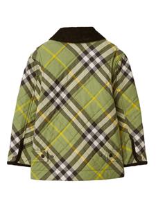 Burberry Kids Vintage Check quilted jacket - Groen