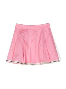 Palm Angels Kids stripe-trim pleated miniskirt - Roze