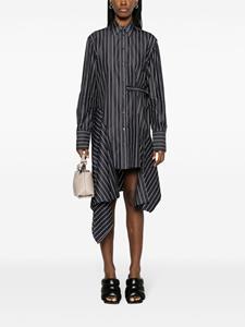 JW Anderson striped cotton shirtdress - Zwart