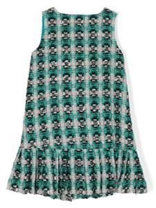 Versace Kids Medusa tweed jurk - Groen