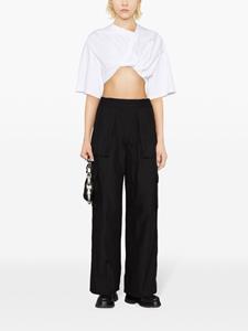 Alexander Wang logo-waistband cargo-pockets trousers - Zwart