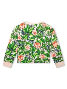 Kenzo Kids floral-print cotton sweatshirt - Groen