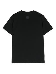 Stone Island Junior logo-print cotton T-shirt - Zwart