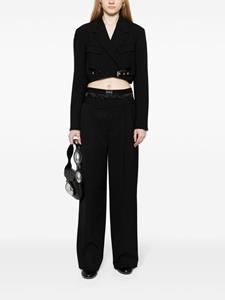 Alexander Wang layered-design wool trousers - Zwart