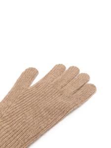 TOTEME ribbed-knit cashmere gloves - Beige