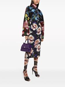 Dolce & Gabbana Zijden blouse met bloemenprint - Zwart