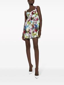 Dolce & Gabbana Mini-jurk met bloemenprint - Wit