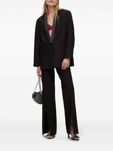 HUGO crystal-embellished front-slit suit trousers - Zwart