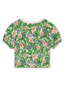 Kenzo Kids Sweater met bloemenprint - Groen