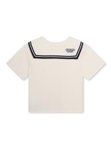 Kenzo Kids Katoenen T-shirt met kraag - Beige