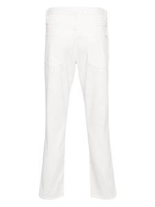 FURSAC Katoenen broek met toelopende pijpen en knoopssluiting - Wit