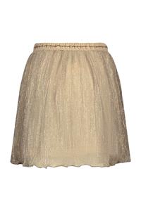 Like Flo Meisjes rok metallic plisse - Goud