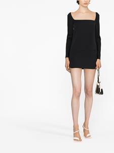 Courrèges Mini-jurk met vierkante hals - Zwart
