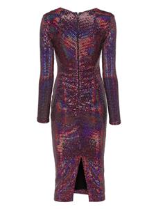 NISSA iridescent sequin dress - Roze