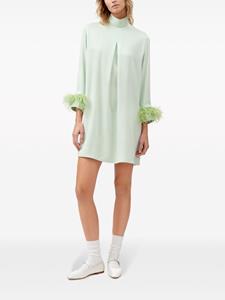 Sleeper Party mini-jurk met veren afwerking - Groen