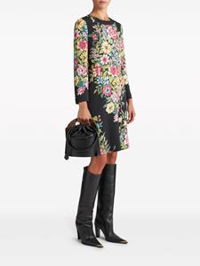 ETRO floral-print long-sleeve minidress - Zwart