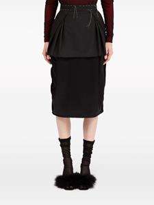 Maison Margiela Work-in-progress layered skirt - Zwart