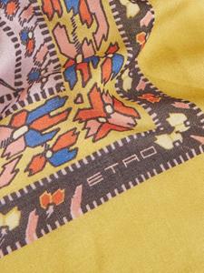 ETRO abstract-print square scarf - Geel