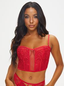 Ann Summers Icon Non Pad Caged Corset Bustier - Rood