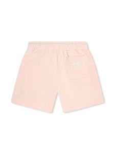 Kenzo Kids Fleece shorts met logoprint en trekkoord - Roze