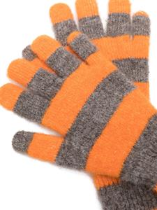 Paloma Wool Gestreepte handschoenen met geborsteld effect - Oranje