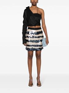PINKO sequin-embellished striped skirt - Beige
