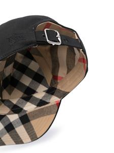 Burberry curved-peak tonal-stitching cap - Zwart