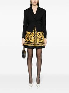 Versace Barocco-print silk miniskirt - Zwart