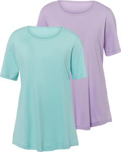 Your Look... for less! Dames Lang shirt lila + mint Größe