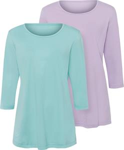 Your Look... for less! Dames Lang shirt lila + mint Größe