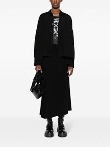 Yohji Yamamoto Maxi-rok met vlakken - Zwart