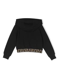 Versace Kids Medusa-embroidered zip-up hoodie - Zwart
