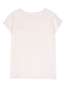 Bonpoint logo-embroidered cotton T-shirt - Roze
