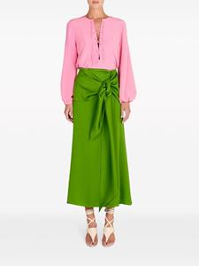 Silvia Tcherassi Zijden blouse met veters - Roze
