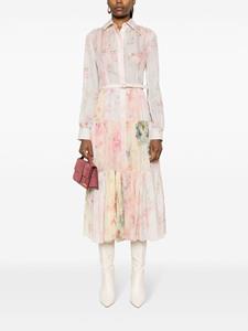 Ralph Lauren Collection floral-print silk midi dress - Roze