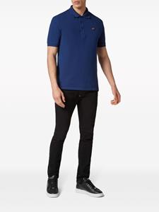 Philipp Plein Gothic Plein cotton polo shirt - Blauw