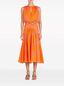 Silvia Tcherassi Midi-jurk van biologisch katoen - Oranje
