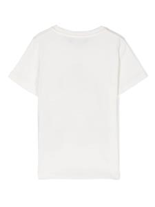 Versace Kids Cartouche-print cotton T-shirt - Wit