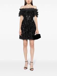 Needle & Thread A-lijn mini-jurk met pailletten - Zwart