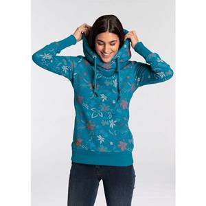 Ragwear Sweater GRIPY FLOWERS O Hoodie met gebloemde print all-over
