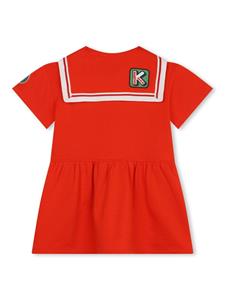 Kenzo Kids Katoenen mini-jurk met print - Rood