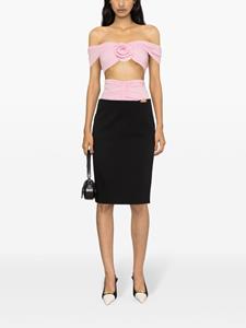 Versace Medusa-plaque stretch-wool skirt - Zwart