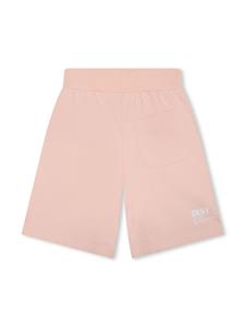 Dkny Kids logo-print cotton track shorts - Roze