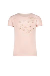 Le Chic Meisjes t-shirt luxe bloemen - Nommy - Baroque roze