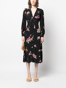 TWINSET Midi-jurk met bloemenprint - Zwart
