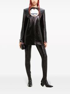 Courrèges cut-out faux-leather minidress - Zwart