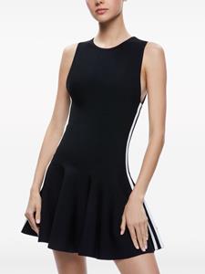 Alice + olivia Kimi mini-jurk met zijstreep - Zwart