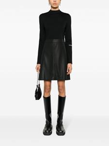 Calvin Klein Jeans A-line coated-jersey short dress - Zwart