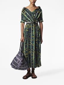 Altuzarra Midi-jurk met abstracte print - Groen