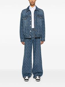 Valentino Toile Iconographe-pattern wide-leg jeans - Blauw